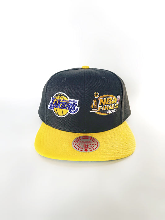 LA Lakers Mitchell & Ness 2001 Finals Snapback Hat - Black